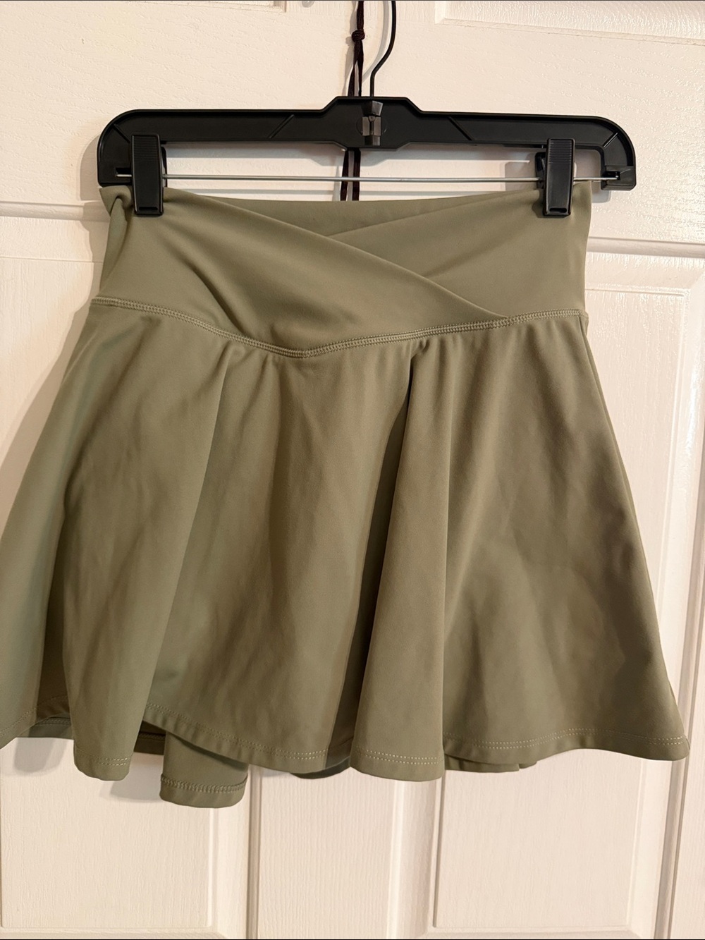 Olive Green Women's Mini Skater Skirt